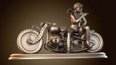 3D модель Девушка-байкер (STL)