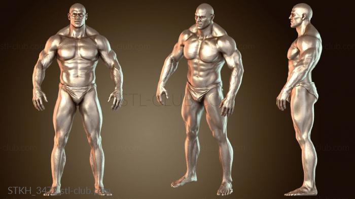 Скульптура брутального мужского персонажа