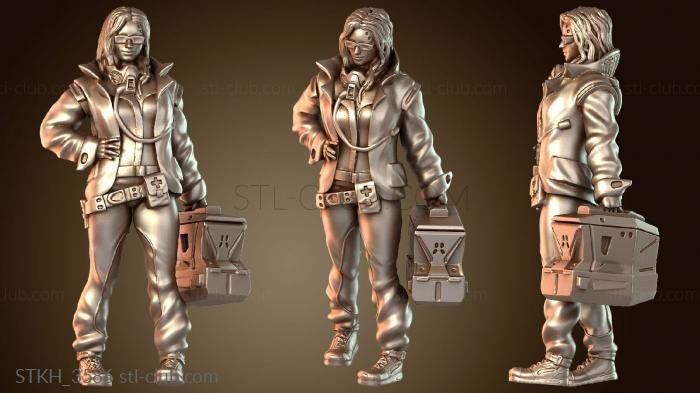 Статуэтки люди Доктор Рэйчел Биоопасный Ученый Хазмат