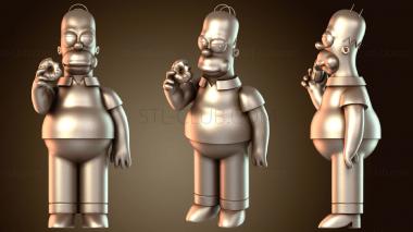 3D модель Гомер Джей Симпсон Пончик (STL)