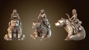 3D модель Храшнарр, герой-охотник и брат-медведь (STL)
