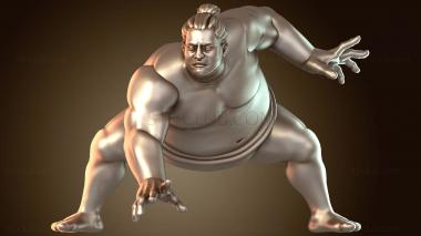 3D модель Мощный японский борец сумо (STL)