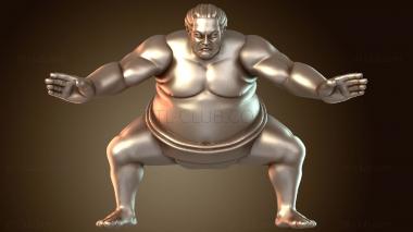 3D модель Дикий японский сумоист (STL)