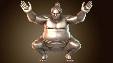 3D модель Молодой японский борец сумо (STL)