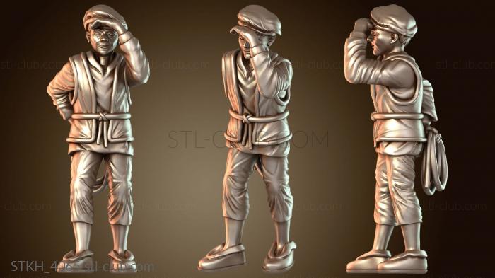 Статуэтки люди Средневековый деревенский мальчик