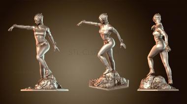 3D модель Mortal Kombat Соня Блейд с хвостиком (STL)