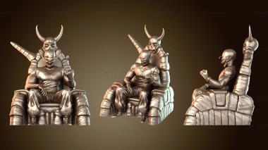 3D модель Пикколо на троне Dragon Ball – Молодой с правой антенной (STL)