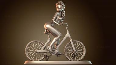 3D модель Принцесса Ледяная Эльза на велосипеде (STL)