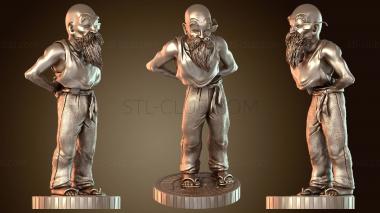 3D модель Мастер Роши (с эффектами очков) (STL)
