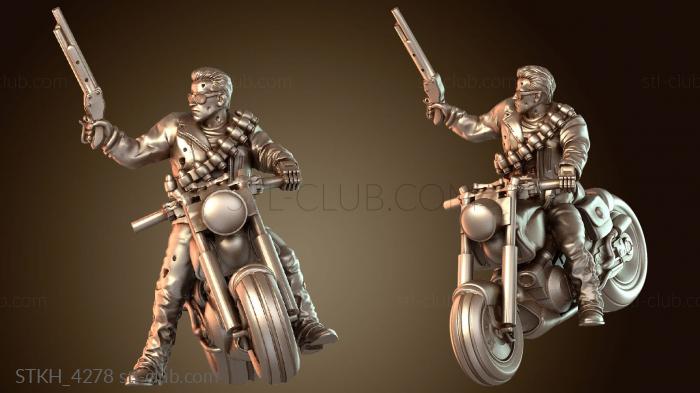 Статуэтки люди Sayonara Baby Hero Киборг-истребитель на мотоцикле