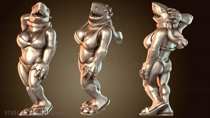 Статуэтки люди Акула Женщина Морская