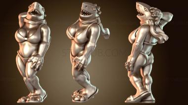3D модель Акула Женщина Морская (STL)
