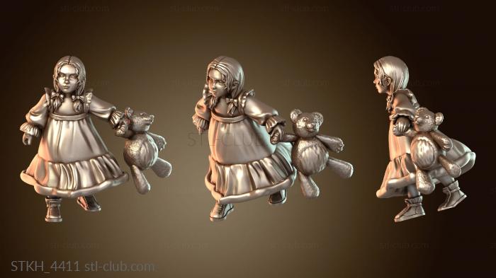 Статуэтки люди Деревенская жительница – Маленькая девочка с игрушкой