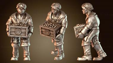 3D модель Женский расчет залпового огня в снаряжении (STL)