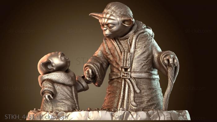 Статуэтки люди Йода Грогу Диорама