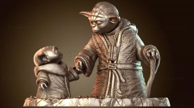 3D модель Йода Грогу Диорама (STL)