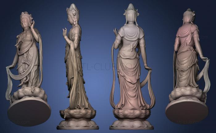 Wood carving Guanyin sculpture