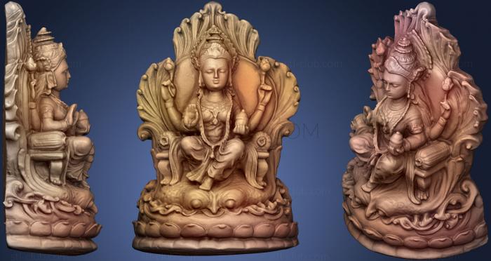 Lakshmi On A Lotus Throne