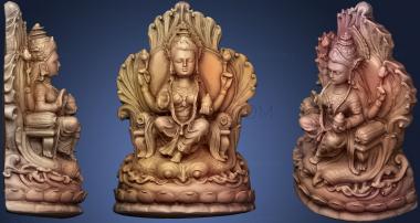 3D model Lakshmi On A Lotus Throne (STL)