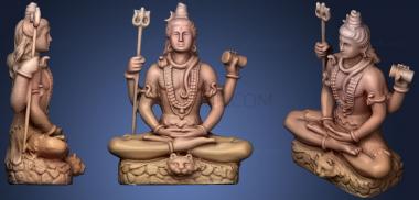 3D model Shiva In Meditation On Tiger Skin (STL)