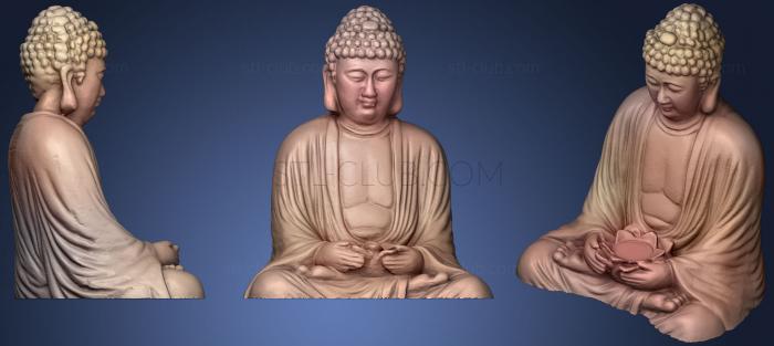 Sitting Buddha With Lotus Blossom