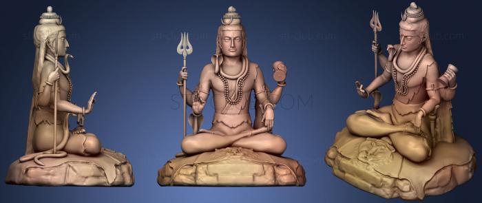 Скульптуры индийские Статуя Шивы в позе лотоса в Мурудешваре