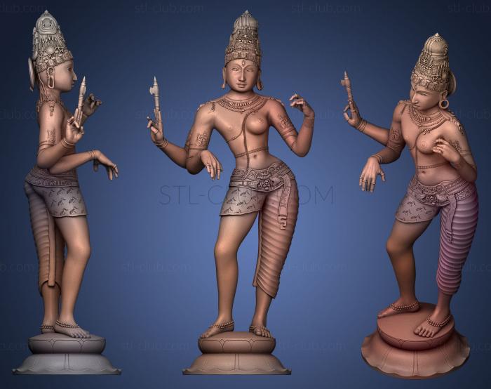 Скульптуры индийские Ардханаришвара Господь, Который наполовину Женщина