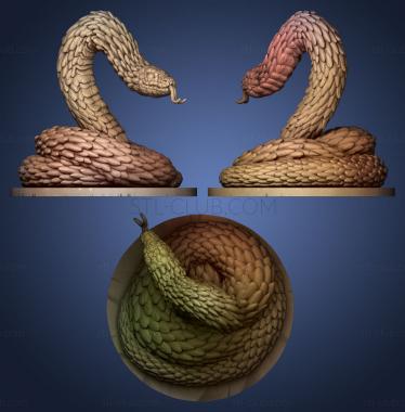 3D model Giant Snake in round pose (STL)