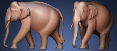 3D мадэль Индийский слон деревянный (STL)