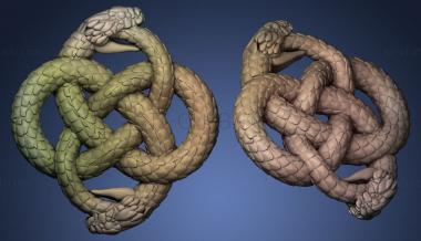 3D мадэль Змея восемь из восьми (STL)