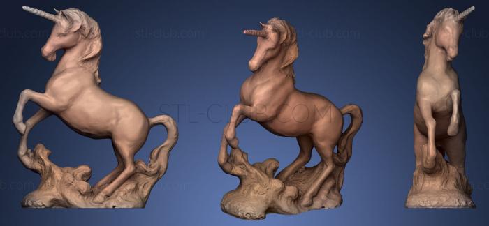 3D model Antique Unicorn Sculpture (STL)