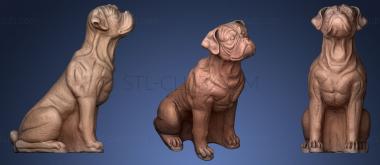 3D модель Скульптура собаки-боксера (STL)