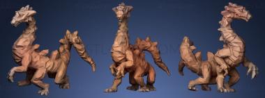 3D модель Хрустальная Статуэтка Дракона (STL)