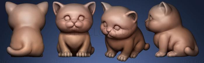 Cute Kitten STL for 3D