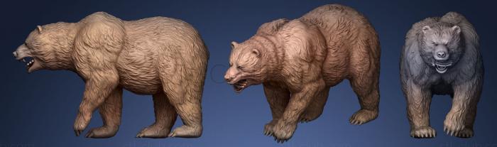 3D model Daniel 7 Bear with Ribs in its Mouth (STL)