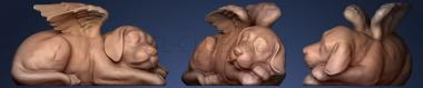 3D model Dog Angel sculpture (STL)