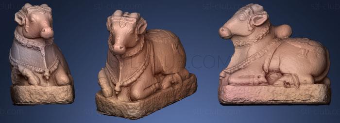 3D модель Гранитная фигура быка Нанди (STL)