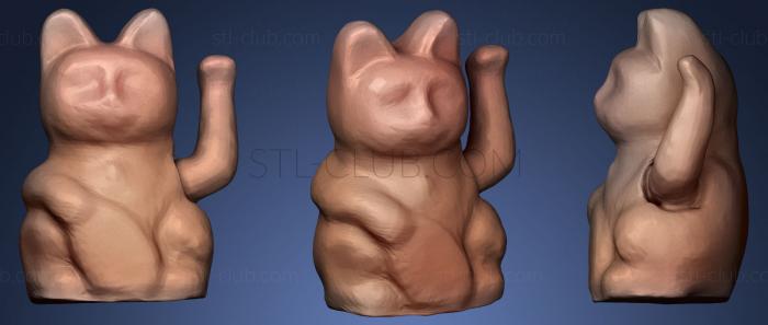 3D model Grey plastic Maneki neko (STL)