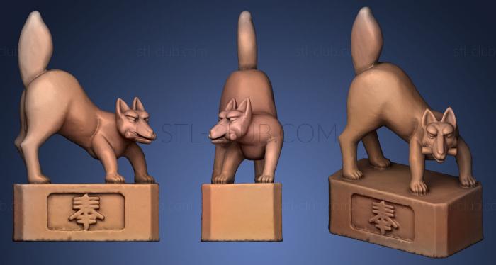 3D model Kitsune from Shinto Shrine Kawagoe Japan (STL)