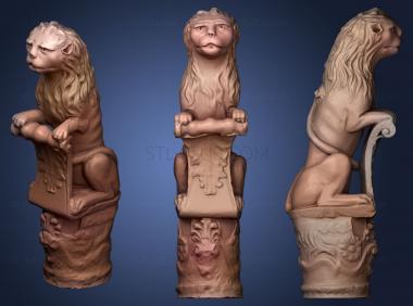3D мадэль Статуя фонтана льва (STL)