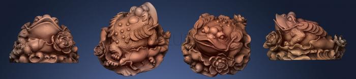 3D мадэль Лягушка на лотосе (STL)