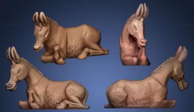3D model Nativity scene figurine Donkey Mule Belen Mula (STL)
