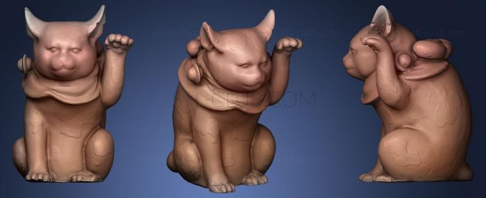 3D мадэль Фарфоровая фигурка котенка (STL)