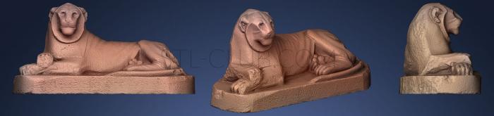 3D model Red granite lion of Amenhotep III Polycam (STL)