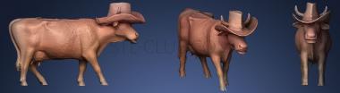 3D model Texan Cowboy Cow Photo Scan (STL)