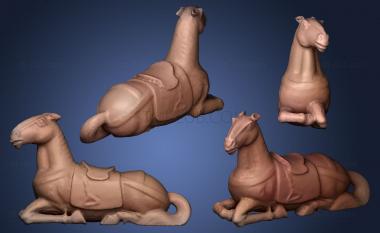 3D мадэль Китайская резная малахитовая лошадь (STL)