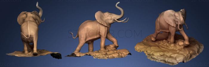 3D мадэль Бронзовая скульптура Слона (STL)