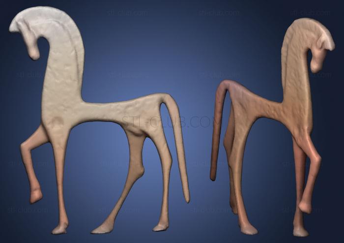 3D мадэль Этрусская фигурка лошади версия из чистого золота (STL)