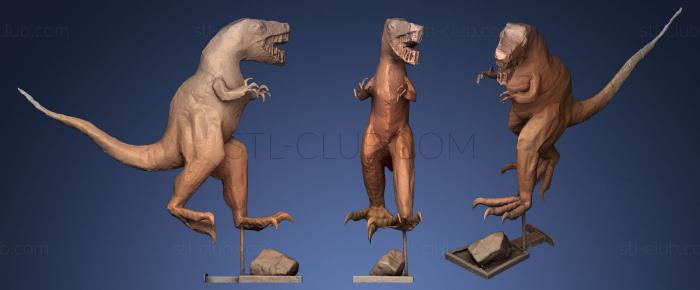 3D model Metal T rex Sculpture (STL)