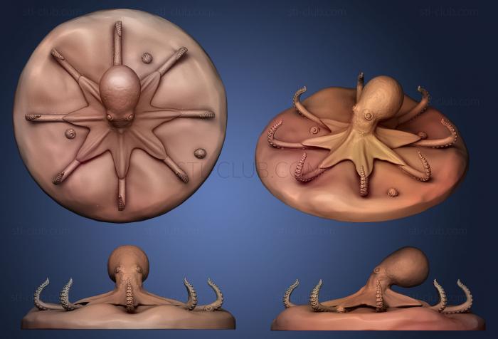 3D model Red Octopus Fgurine (STL)